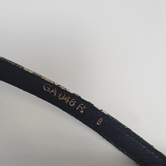 Nwot,Good American python stone  square toe kitten heel sandals women's size 8 - Picture 10 of 14